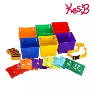 캐스B 스포츠 숫자콩주머니12개set+바스켓 2065set 초등 유아 아동 남아 여아 아이