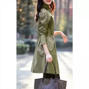 여사친 시크 트렌치 당당한 봄가을 조거 출퇴근용 키작 코트 MF1