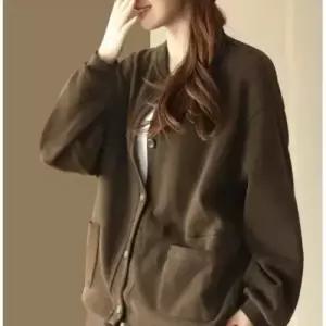 여사친 면 니트 가을 캐주얼 맨투맨 야구점퍼 셔츠 티 긴팔 카디건 차이나 MF3