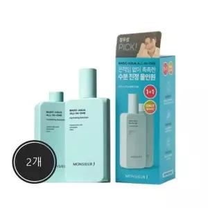 [셀러허브][2개] MONSIEUR J 1+1 무슈제이 베이직 아쿠아 수분진정 올인원 200ml+리필200ml (S37717736)