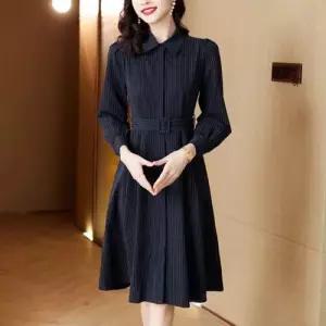 여사친 원피스 오피스룩 가을 매일예쁜 긴팔 슬림핏 스트라이프 인기3