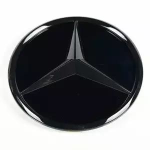 3D 크롬 블랙 스타 로고 자동차 전면 그릴 엠블럼 메르세데스 벤츠 호환 W205 W212 W207 A B C E SLK GLK C