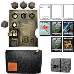 NERD Gear Commander Essentials 키트 - MTG EDH용 궁극 액세서리 Command Zone 트레이 건강 카운터