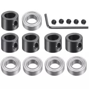 라우터 비트용 울프라이드 5Pcs 교체 베어링 1/4인치 섕크 하단 장착 볼 키트 내부 직경 및 외부 1/2인치