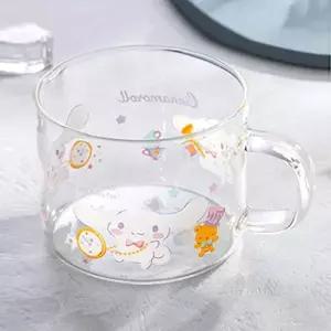 시나모롤 컬러 손잡이 유리컵 450ml 이유식기 아동식기
