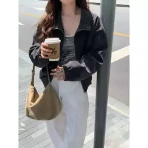 솔저스여친 점퍼 춘추 스웨이드 OPH3