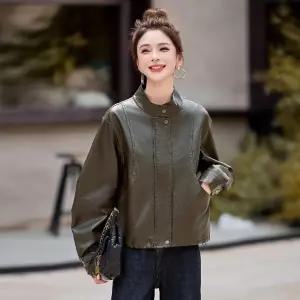솔저스여성용 가을 점퍼 가죽 PU 재킷 OPH3
