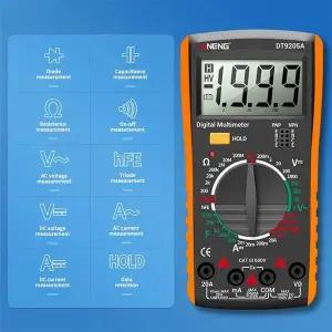 DT9205A 디지털 멀티 트루 RMS 1999 카운트 고정밀 DC 테스터 전원 공급 측정 공장용