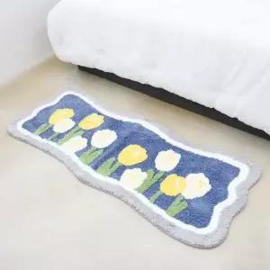 뽀송이 두툼 듈립가든 주방 침실매트 50x135cm 욕실매트