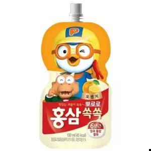 어린이주스 뽀로로 홍삼쏙쏙 오렌지 100mlx20개