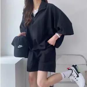 냉감 운동 트레이닝 츄리닝 세트 반팔 반바지 여자 아노락