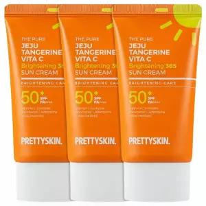 [NS홈쇼핑]프리티스킨 더 퓨어 제주 감귤비타씨 선크림 60ml 3개[35990427]