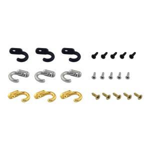 10pcs 작은 후크 w/나사 합금 벽 걸이 17mm/0.67in 빈티지 블랙 실버 골드 주방 키 타월 모자 코트 마스크