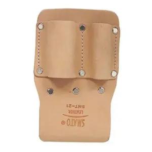 [하프클럽/]베이지색 가죽 공구 벨트 홀더 SMT 21 2구 1EA 155x170mm