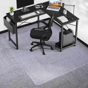 SALLOUS 카펫용 의자 매트, 116.8 X (투명, 바닥용 152.4CM(46 보호 60인치) 매트 홈 바닥 컴퓨터 있는 직사각형) 오피스용 비닐 책상 카펫 사무실 그립이 튼튼한