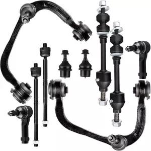 SCITOO 10pcs 4WD 프론트 서스펜션 키트 상부 컨트롤 암 내부 외부 타이 로드 엔드 스웨이 바 링크 하부 볼