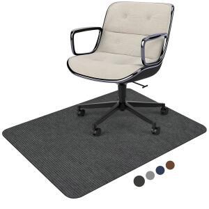 PLACOOT 견목 바닥 코듀로이 표면용 책상 88.9CM(55 매트, 140.9 낮은 X 러그 35인치) 매트 의자 사무실 파일 아래 롤링 의자용