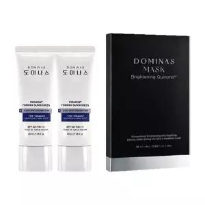 [NS홈쇼핑][etv] 도미나스 기미케어 톤업 트라넥삼산 선크림 40ml 2개+마스크팩 4매..[35992354]