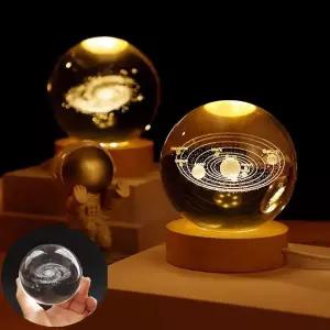 3D 수정구슬 LED 유리구슬 무드등 선물 인테리어 조명 수유 크리스탈 볼 집들이 생일 축하