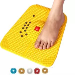 ACi 지압 반사학 자기 피라미드 테라피 파워 에너지 발 매트 세트 1개 수족 링 5L X H 30 7 cm 옐로우