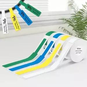 Marklife P5 라벨 테이프 용지 열 롤 Cabel 네트워크 P2 P D30 메이커 용 방수 자체 접착 스티커