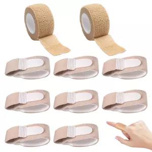 누이즌스 핑키 발가락 부목 - 8PCS 분리기 및 버디 테이프 핑거 스트랩 정렬용 소프트 랩 손가락용