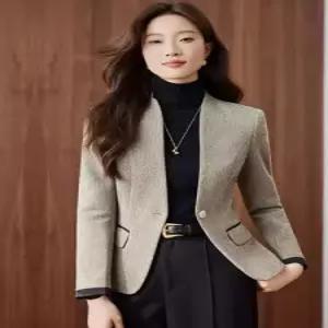 여성용 캐주얼 봄가을 재킷 상의 정장 코트 숏 BE3