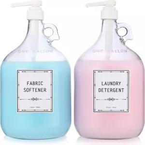 2pcs 유리 액체 디스펜서-1갤런 펌프 병 샴푸 바디워시용