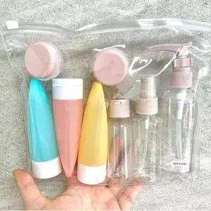 여행용용기 여행용 화장품 소분용 공병 파우치 여행키트 세트