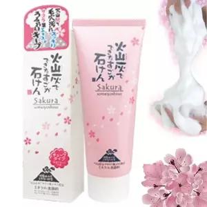고품질 화산재 사쿠라 클렌징 폼 클렌져 약산성 저자극 세안 저자극클렌징 (W490E6E)
