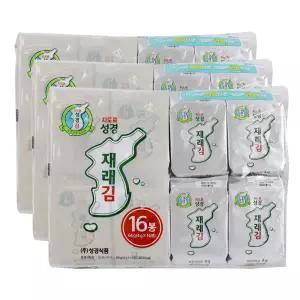 지도표 성경김 재래 식탁김 4g 16봉 3세트 (총48봉)