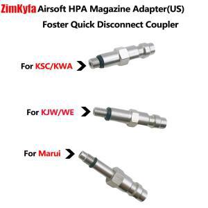 고품질 HPA 매거진 탭 밸브 어댑터 KSC/KWA,KJW/WE,Marui,VFC용 남성 보호자 빠른 연결 해제 커플러