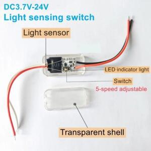 사진 제어 센서 5단계 조절 집열판 스위치 DC 3.7V 5V 12V 24V 자동 ON OFF 집열판전지 가로등 5A