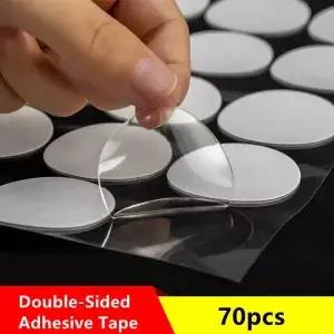 50/70pcs 나노 젤 매트 투명 테이프 DIY 공예 포스터 핸드 12 월에 대 한 라운드 Traceless 이동식 스티커