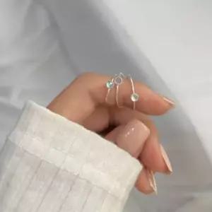 (silver 925) dew stone ring 커플반지 여성반지 링 (WED7BB9)
