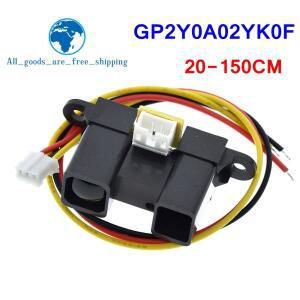 TZT 적외선 IR 센서, 근접 장애물 회피 감지, 케이블 포함, 20-150cm 거리 측정, GP2Y0A02YK0F