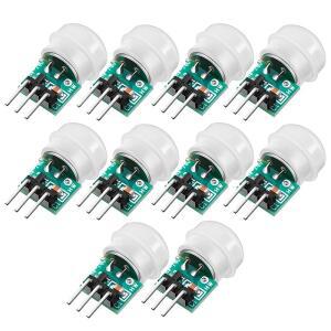 미니 휴먼 센서 모듈, IR 초전기 적외선 모션 감지기 AM312, DC 2.7V ~ 12V, 10 개