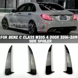 페어 리어 벤트 트림 범퍼 립 사이드 카나드 핀 스플리터 메르세데스-벤츠 C 클래스 W205 C43 C63 AMG