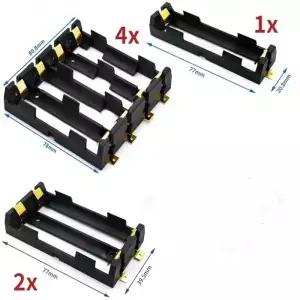 1x 2x 4x 18650 SMT 배터리 홀더 3.7V 상자 보관 케이스 청동 핀이 있는 컨테이너 전원 은행