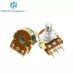 WH148 B 1K 2K 5K 10K 20K 50K 100K 500K 6PIN 이중 전위차계 15mm 5 개