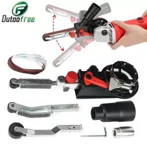 M10/M14 샌딩 벨트 어댑터 부착물 100/115/125mm 전기 앵글 그라인더를 샌더로 변환 DIY 목재 금속 작업