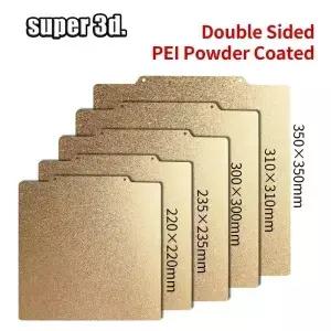 마그네틱 PEI 파우더 시트 235/250/310/350/220mm Ender 3 CR10 P1P SW-X1 빌드 플레이트 용 양면 스프링