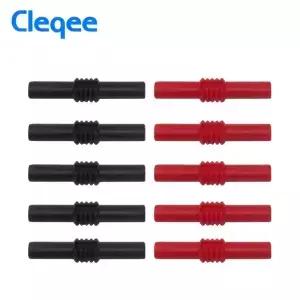 Cleqee P7023 10pcs 4mm 바나나 소켓 암 어댑터 확장 절연 플러그 커플러