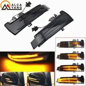2pcs 메르세데스 벤츠 W204 CLA A B C E S GLA GLK CLS 클래스 W176 W212 용 동적 회전 신호 LED 라이트