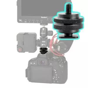 고품질 핫슈 1/4 나사 마운트 카메라 플래시 마이크 장착 어댑터 LED (W80C412)