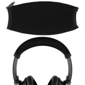 GEEKRIA FLEX 패브릭 헤드밴드 커버 BOSE QC45 QUIETCOMFORT 35II / QC35 QC25 헤드폰 교체 수리 부품 스웨트 간편한 DIY 설치(블랙)와 호환됩니다