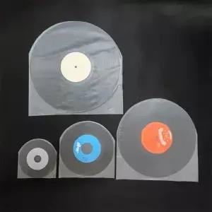 50Pcs 비닐 레코드 보호기 정전기 방지 LP 봉투 내부 외부 플라스틱 슬리브 투명 커버 컨테이너 7/10/12