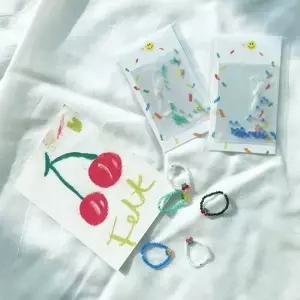 체리 비즈 반지 만들기 세트 DIY 키트 5type 우정 링 집에서할수있는취미