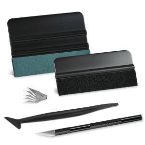 NEWISHTOOL 자동차 창문 틴트 설치 키트 - 펠트 스퀴지, 마이크로 스퀴지, 면도날 나이프가 포함된 비닐 랩 도구