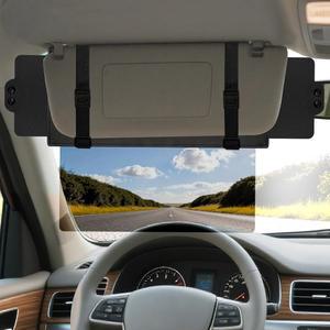 차량용 Veharvim Sun Visor Extender(편광, UV400, PC 렌즈, 2면 선쉐이드), 차량용 Visor Extender Sun Blocker, Visor Extender 부착물, 안전 운전을 위한 안티 글레어